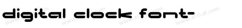digital clock font字体转换